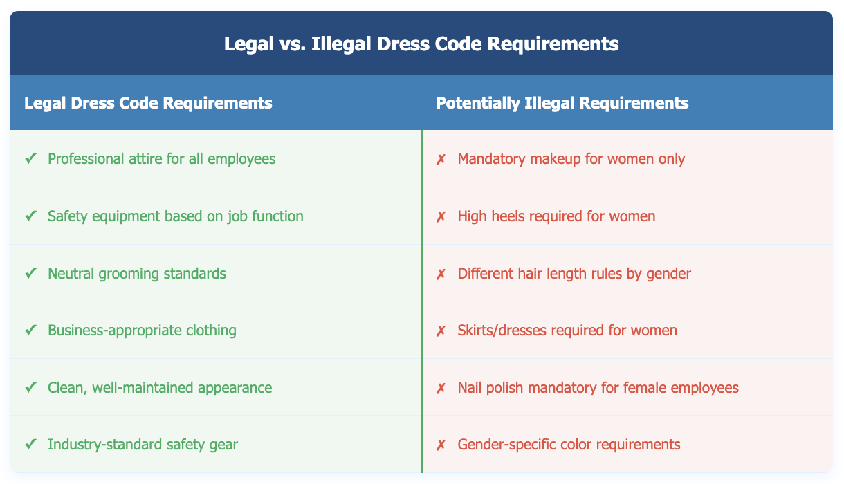 Human Rights Dress Code Gender-Based Dress Codes and Appearance Standards | Nisar Law Group, P.C.